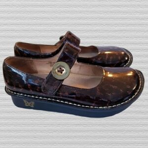 Alegria Paloma Pal-407 Mary Jane Animal Print Cheetah Leopard Clog 36
